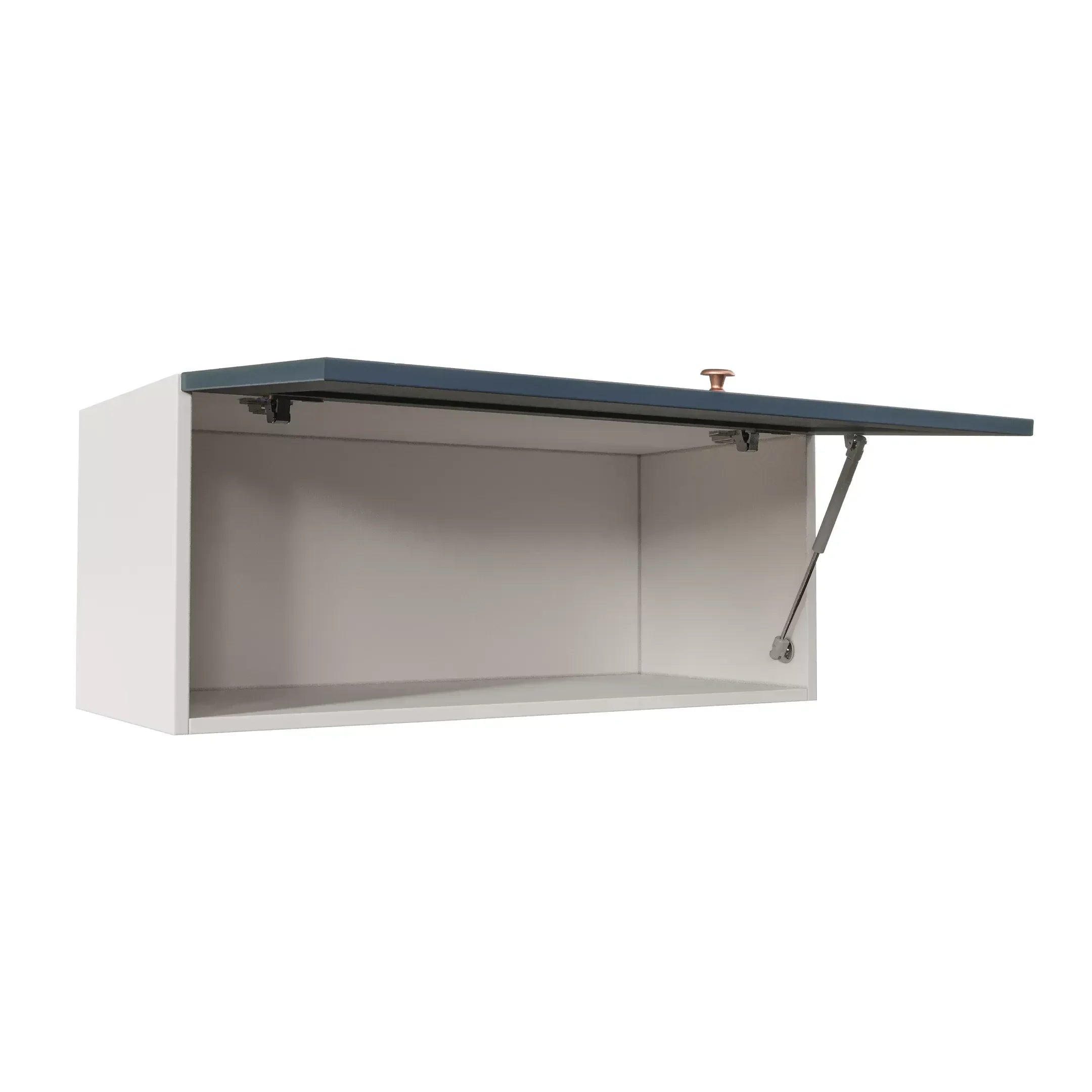 Armário Aéreo Porta Basculante 80cm Arizona CabeCasa MadeiraOriginals Azul/Branco