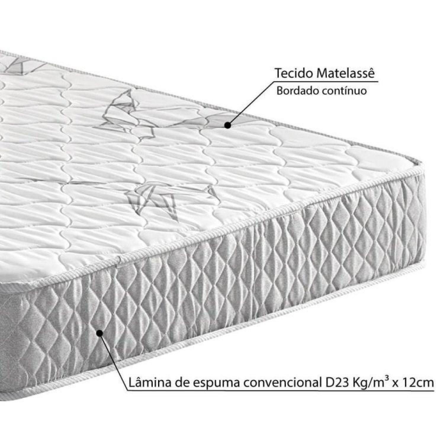 Kit 2 Colchões Solteiro Espuma D23 Ecoline Ecoflex Cinza 88x188x14cm e 78x188x14cm