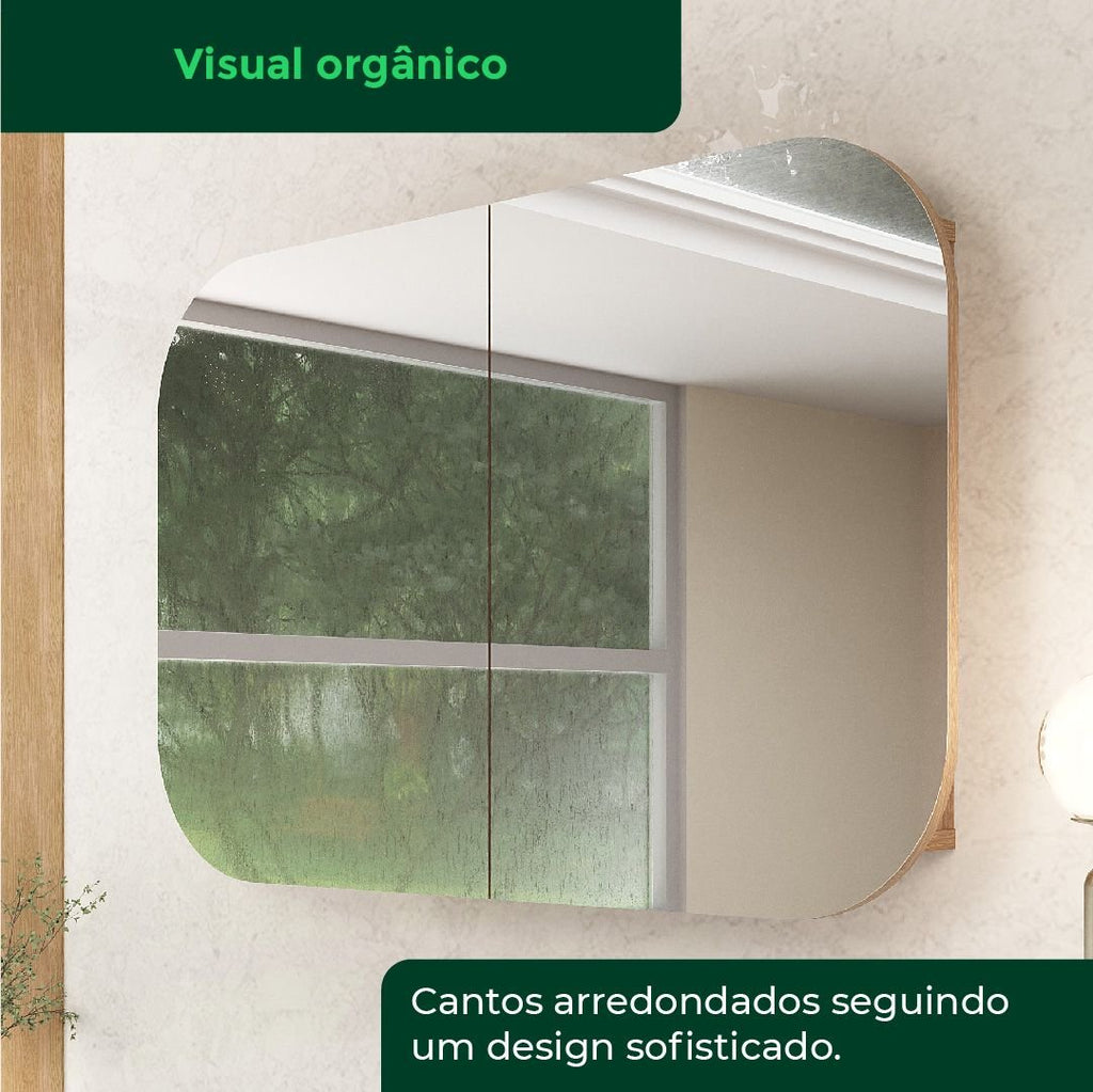Espelheira para Banheiro Tereza Cristina Fabribam 70cm Catedral