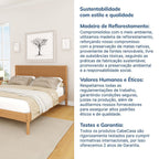 Cama Casal Oiti Madeira Maciça Pinus CabeCasa MadeiraOriginals Marrom