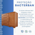 Cômoda para Quarto 1 Porta 4 Gavetas Pérola Espresso Móveis Marrom/Cinamomo