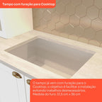 Cozinha Compacta Modulada Emily 4 Portas 3 Gavetas Branco/HP/Calcare Espresso Móveis