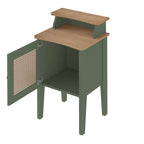 Conjunto Sala de Estar Charlotte Rack Buffet e Mesa de Apoio Artely Móveis Carvalho/Menta