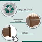 Cama Casal em MDF Madri Espresso Móveis Marrom