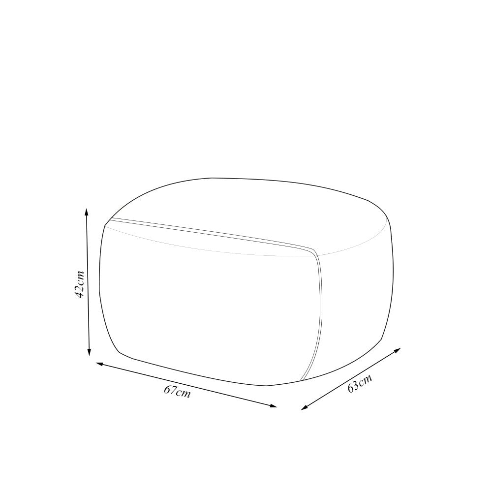 Conjunto Poltrona Base Fixa e Puff Decorativo Charlote Sala de Estar Bouclê Bege G88 Gran Belo