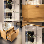 Conjunto Decorativo Cristaleira e Buffet Aparador Peggy/Albâni Off White/Cinamomo G26 Gran Belo