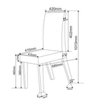 Conjunto Sala de Jantar Mesa Retangular Tampo Vidro/MDF Oversized com 8 Cadeiras Viero 316285368