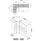 Guarda-Roupa Modulado Reflecta Innova 260cm x 240cm Mod 002 100% MDF Gelius Móveis Off White