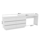 Escrivaninha em L ou Reta Oring 6 Gavetas 230cm CabeCasa MadeiraOriginals