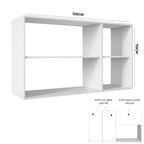 Armário Aéreo para Cozinha 2 Portas 120cm Branco MDF Rafaro