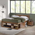 Cama Casal Multifuncional Madeira Maciça Irara CabeCasa MadeiraOriginals Marrom/Caramelo