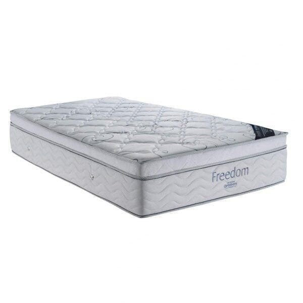 Colchão Casal Mola Superpocket Nanolastic Freedom P52 Exclusive Ortobom Branco Cinza 138x188x32cm