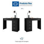 Mesa Gamer Escrivaninha DRX5000 3 Gavetas 178cm Móveis Leão