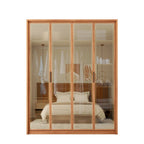 Guarda-Roupa 4 Portas Reflecta 3 Gavetas 100% MDF Freijó New Reflex Caemmun