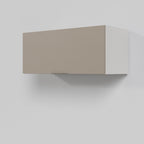 Armário Aéreo Porta Basculante 80cm Puxador 150cm Ipanema CabeCasa MadeiraOriginals Fendi Trama/Branco