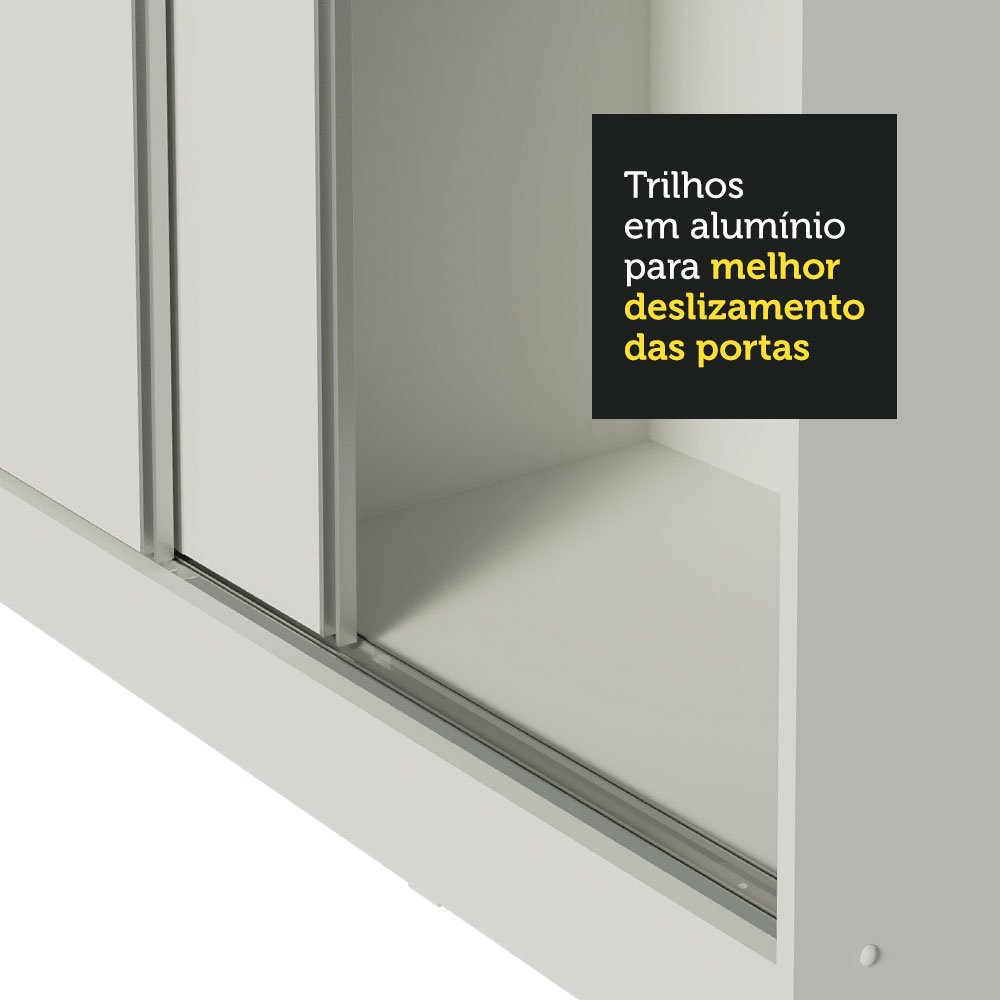 Guarda-Roupa Casal Royale 100% MDF Madesa 3 Portas de Correr 4 Gavetas 8 Prateleiras