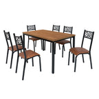 Conjunto Sala de Jantar Mesa Jade Flex Tampo Laminado com 6 Cadeiras Ciplafe