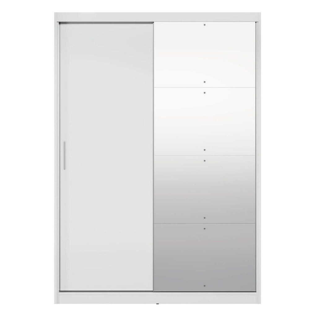 Guarda-Roupa Casal com Espelho Demóbile London 2 Portas de Correr 4 Gavetas 100% MDF Branco