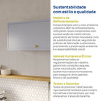 Armário Aéreo 1 Porta Basculante 80cm Marselha CabeCasa MadeiraOriginals Azul/Sereno