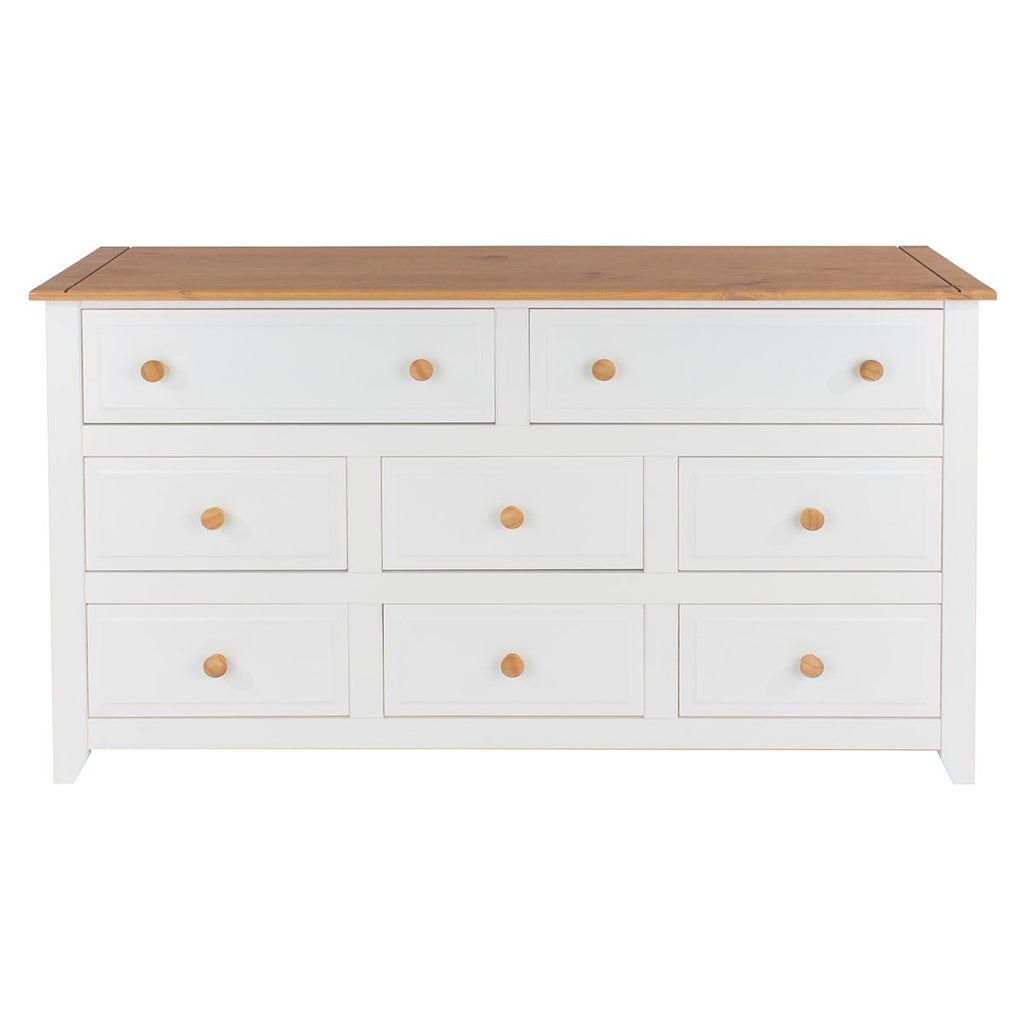 Cômoda Capri 8 Gavetas Madeira Maciça e MDF Pense Dentro da Caixa Branco