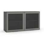 Armário Aéreo 2 Portas 120cm Etna Poliman Móveis Grafite Cinza