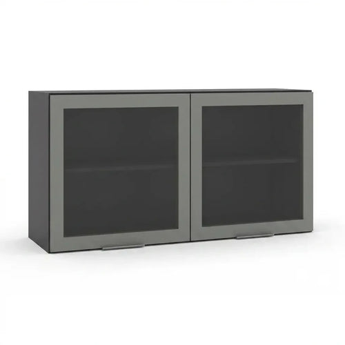 Armário Aéreo 2 Portas 120cm Etna Poliman Móveis Grafite Cinza