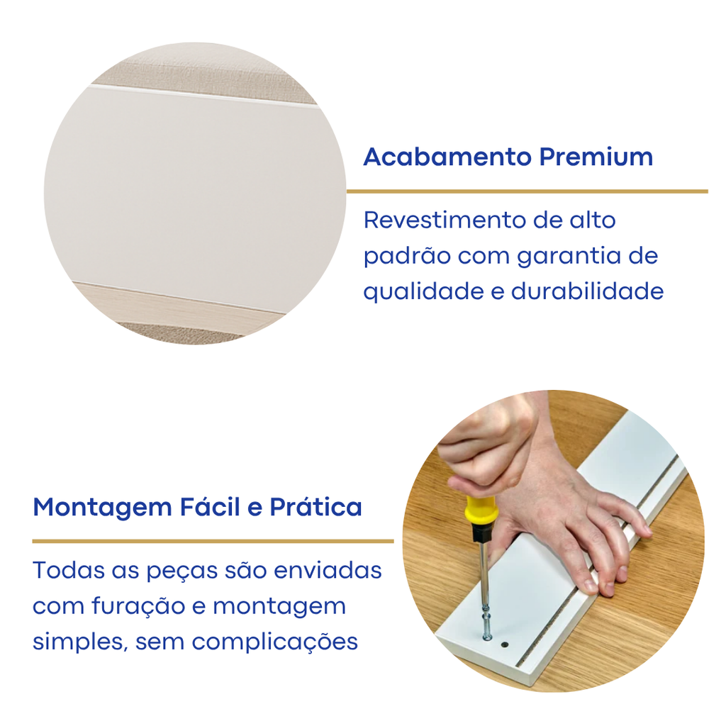 Cama Casal Retrátil com Gaveta Funcional Foscarini Branco