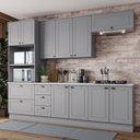 Cozinha Completa Modulada 5 Peças Emily Cinza/Nature Espresso Móveis
