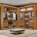 Closet Casal Premium 8 Gavetas MDP Branco/Freijó/Preto Amoudi Móveis