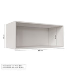 Armário Aéreo Porta Basculante 80cm Arizona CabeCasa MadeiraOriginals Azul/Branco