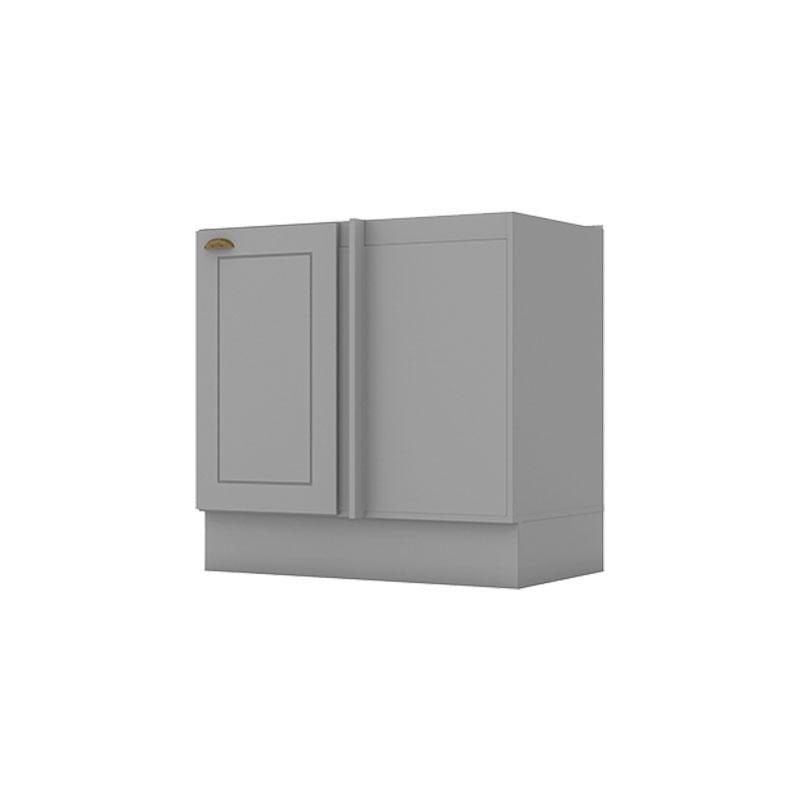 Balcão Cozinha Porta Toalha Canto Reto 1 Porta Pia 120cm Americana Henn Cinza