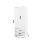 Quarto Completo Solteiro Juvenil 4 Peças com Guarda-Roupa e Bicama Modulado Chiara Phoenix Baby