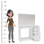 Penteadeira 5 Gavetas 1 Divisor Linden Politorno Branco