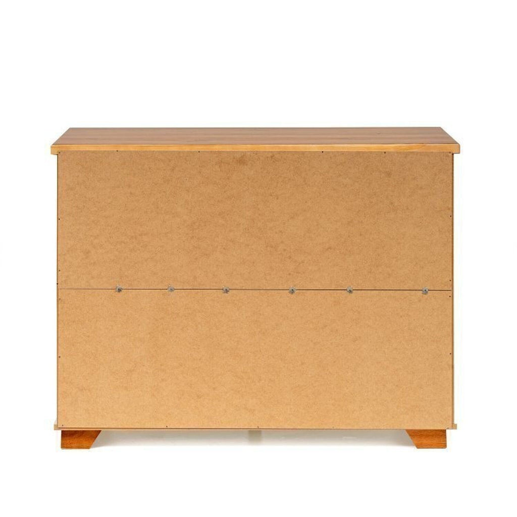 Conjunto Sala Ananda Rack e Armário Multiuso Madeira Maciça Off White/Mel CabeCasa MadeiraMadeira