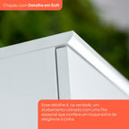 Armário Aéreo 1 Porta Basculante 80cm Emily Espresso Móveis Branco