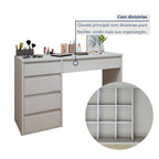 Penteadeira 5 Gavetas 100% MDF sem Espelho Giulia Yescasa Off White