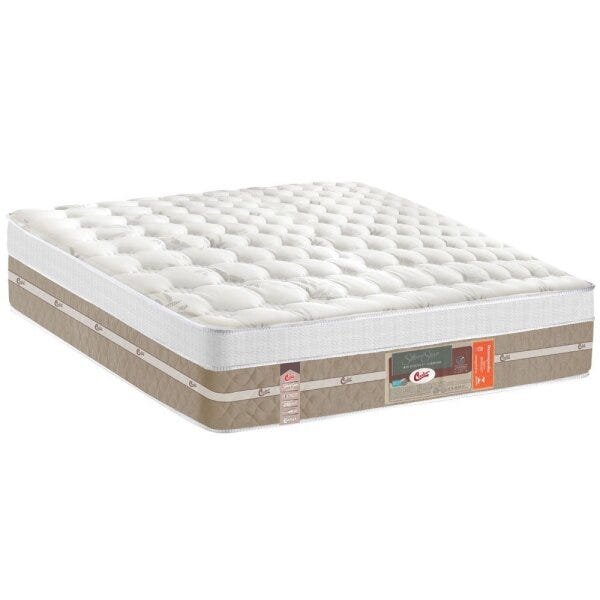 Colchão Casal Molas Ensacadas Silver Star Air Castor Híbrido Branco 138x188x32cm
