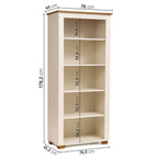Conjunto Sala de Estar Ananda Rack e Cristaleira Madeira Maciça Off White/Mel CabeCasa MadeiraMadeira