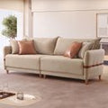 Sofá Living Canela 4 Lugares 265 cm Linho Lufer Estofados