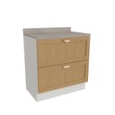 Balcão 2 Gavetões 80cm Arizona CabeCasa MadeiraOriginals Branco