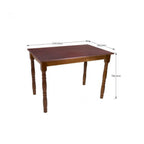 Conjunto Sala de Jantar Mesa Retangular Tampo MDF com 4 Cadeiras Dalas Ecomóveis Imbuia