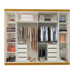 Guarda-Roupa Casal 6 Portas Carnaúba CabeCasa MadeiraOriginals 100% MDF Marrom/Off White