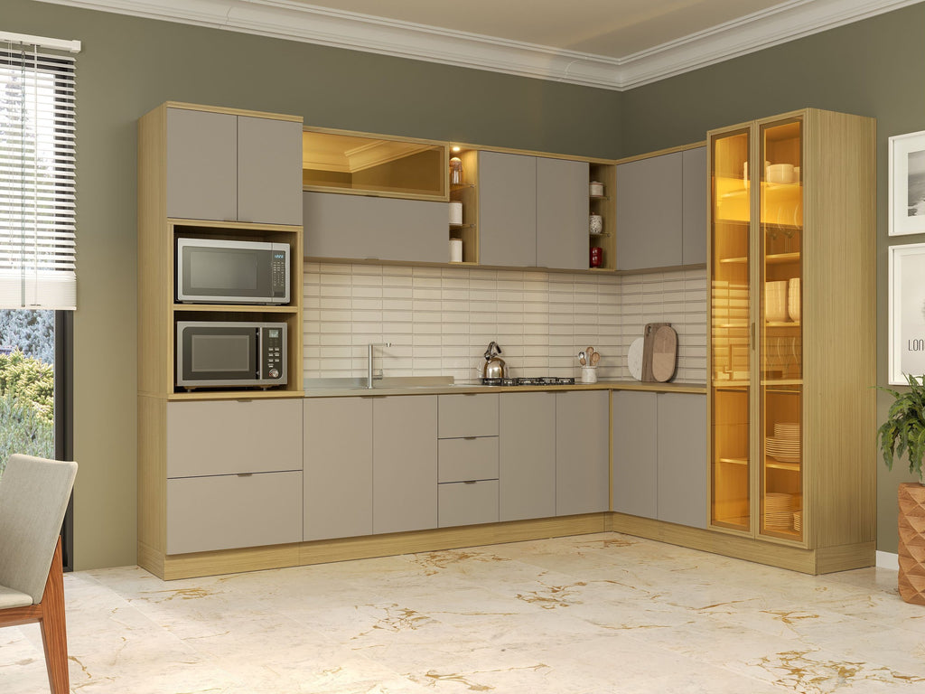 Cozinha Modulada Completa 11 Peças Ellite Yescasa Amarelo/Canary/Avela