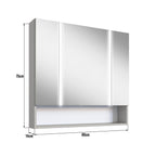 Espelheira para Banheiro com LED 2 Portas Yescasa Off White/Arenas