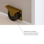 Bicama Solteiro MDF BP com Escadinha e Escorrega 3 Grades Cabeceira Megamobilia Branco