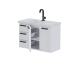 Gabinete para Banheiro em Aço Cozimax Damasco 3 Gavetas 81cm Branco