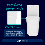 Vaso Sanitário Monobloco Cerâmica Modelo Acies Tubrax Branco VAB0003
