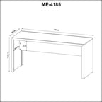 Escrivaninha Mesa Escritório ME4185 2 Lugares Tecno Mobili