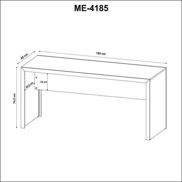 Escrivaninha Mesa Escritório ME4185 2 Lugares Tecno Mobili