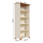 Conjunto Sala de Estar 3 Peças com Rack, Armário e Estante Ananda CabeCasa MadeiraOriginals Branco Off White/Mel